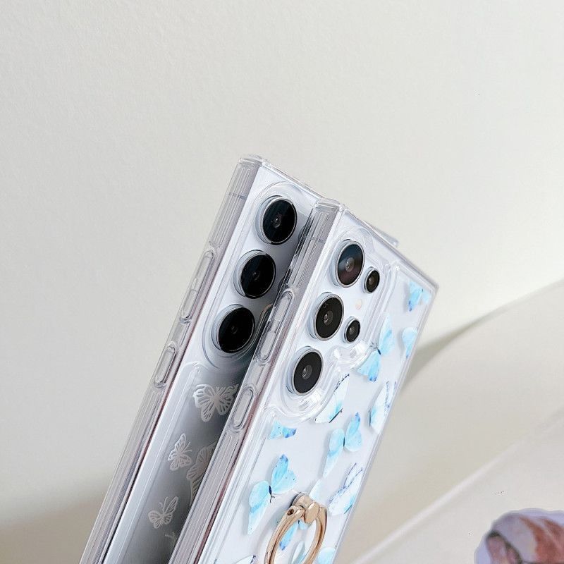 Coque Samsung Galaxy S25 Ultra 5G Support Anneau à Motif