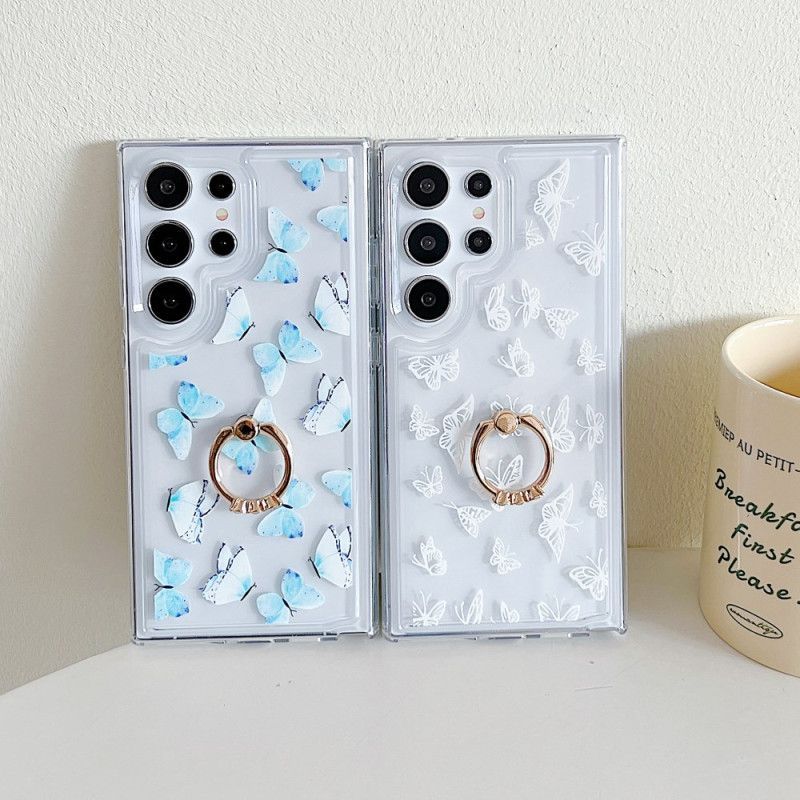 Coque Samsung Galaxy S25 Ultra 5G Support Anneau à Motif