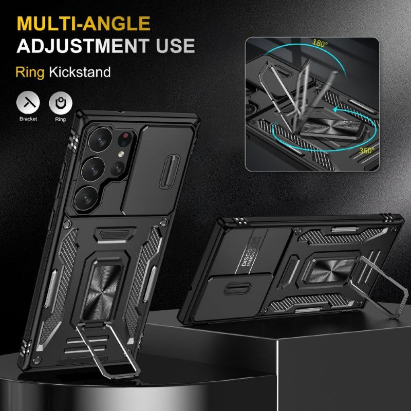 Coque Samsung Galaxy S25 Ultra 5G Support et Protection d'Objectif