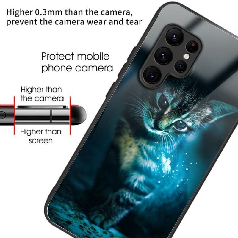 Coque Samsung Galaxy S25 Ultra 5G Verre Trempé Chat