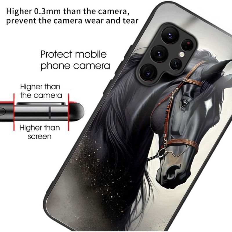 Coque Samsung Galaxy S25 Ultra 5G Verre Trempé Cheval Gris