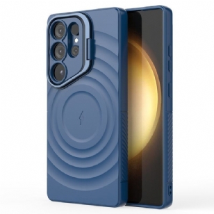 Coque Samsung Galaxy S25 Ultra Compatible MagSafe Design Ondulé avec Support