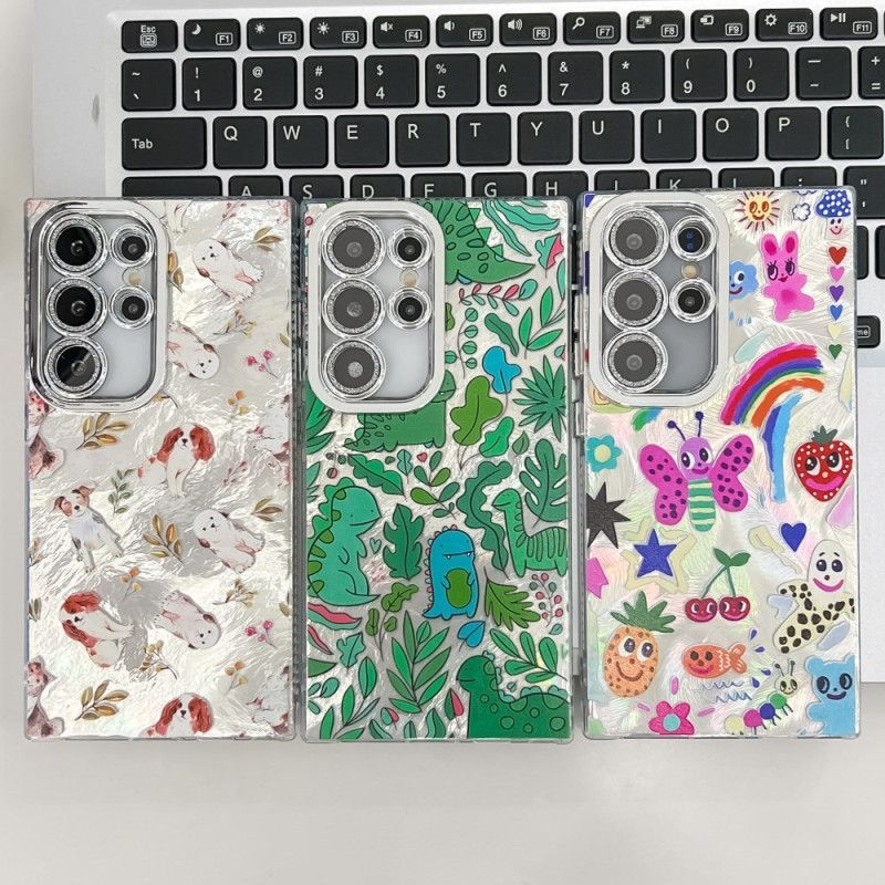 Coque Samsung Galaxy S25 Ultra Dinosaures Fun avec Film Protecteur d'Objectif