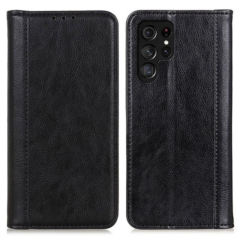 Flip Cover Samsung Galaxy S25 Ultra 5G Cuir Fendu LItchi