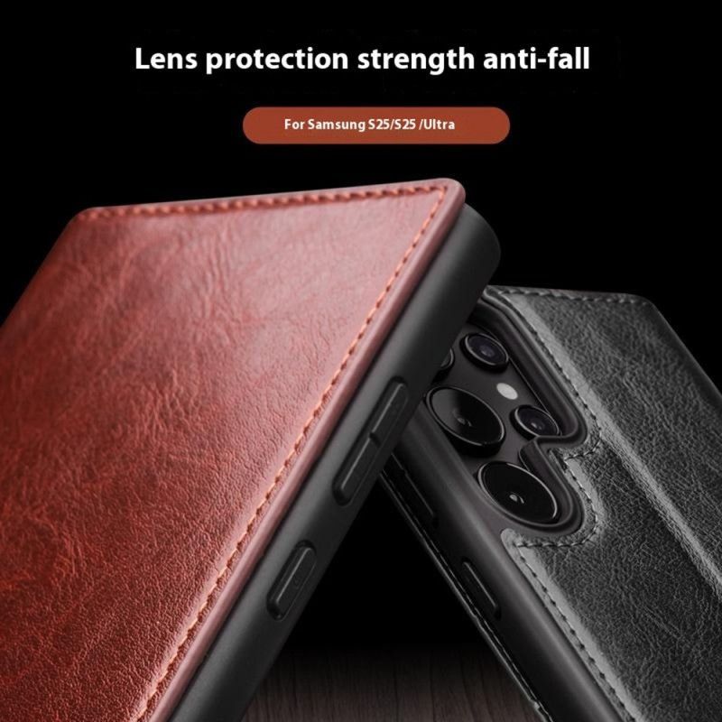 Flip Cover Samsung Galaxy S25 Ultra 5G Cuir Qialino
