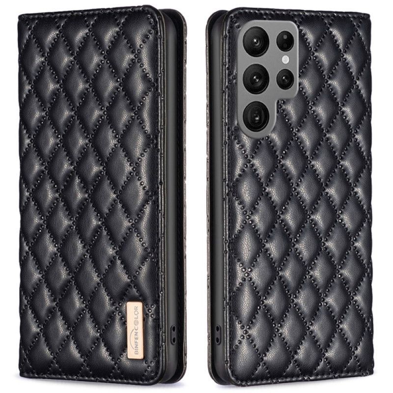 Flip Cover Samsung Galaxy S25 Ultra 5G Matelassée BINFEN COLOR