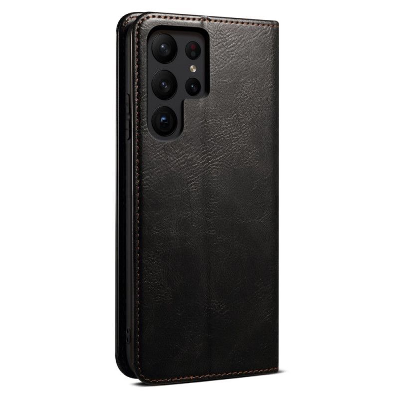 Flip Cover Samsung Galaxy S25 Ultra 5G Simili Cuir Ciré