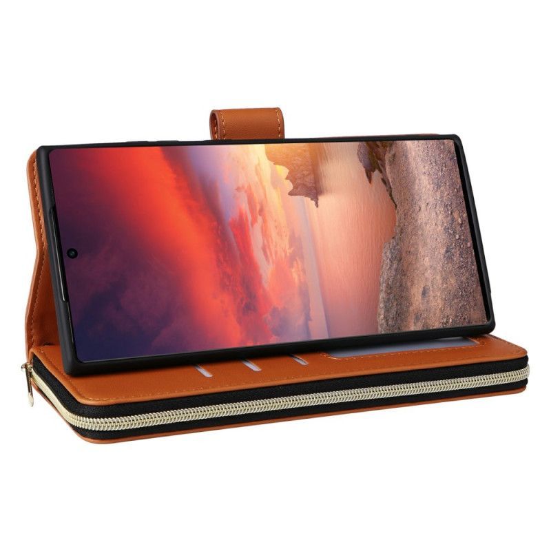 Housse Samsung Galaxy S25 Ultra 5G 9 Porte-Cartes à Lanière