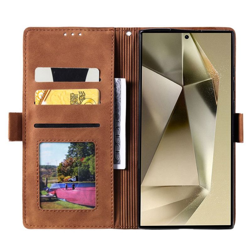 Housse Samsung Galaxy S25 Ultra 5G Bicolore Effet Daim Blocage RFID