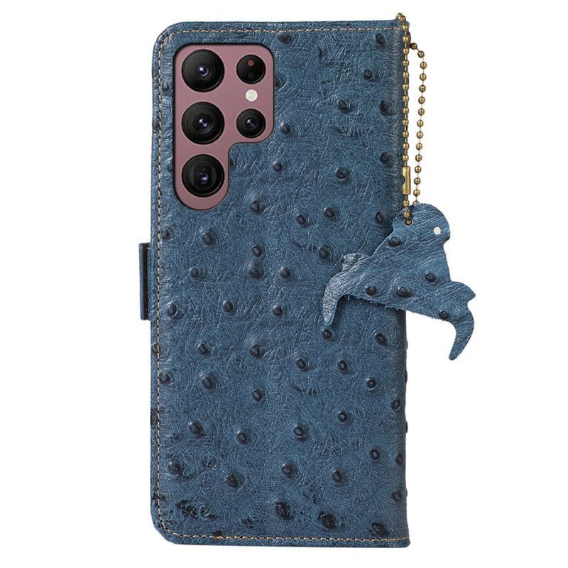 Housse Samsung Galaxy S25 Ultra 5G Cuir Véritable avec Blocage RFID