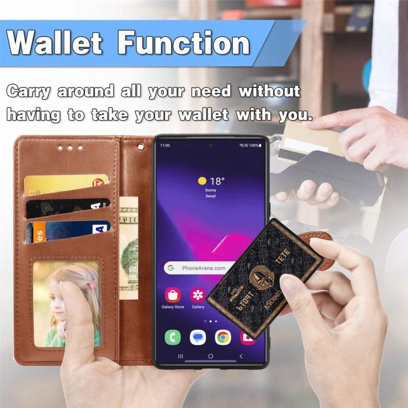 Housse Samsung Galaxy S25 Ultra 5G Fermoir Doré