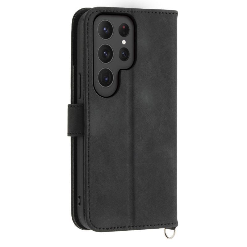 Housse Samsung Galaxy S25 Ultra 5G Motif Floral et Sangles