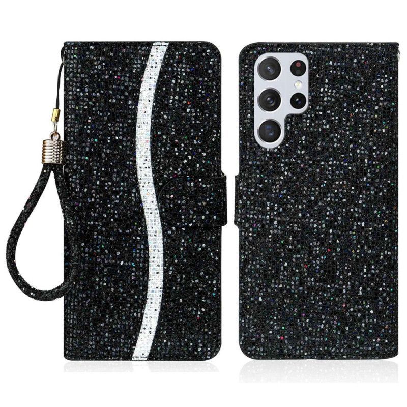Housse Samsung Galaxy S25 Ultra 5G Portefeuille Paillettes