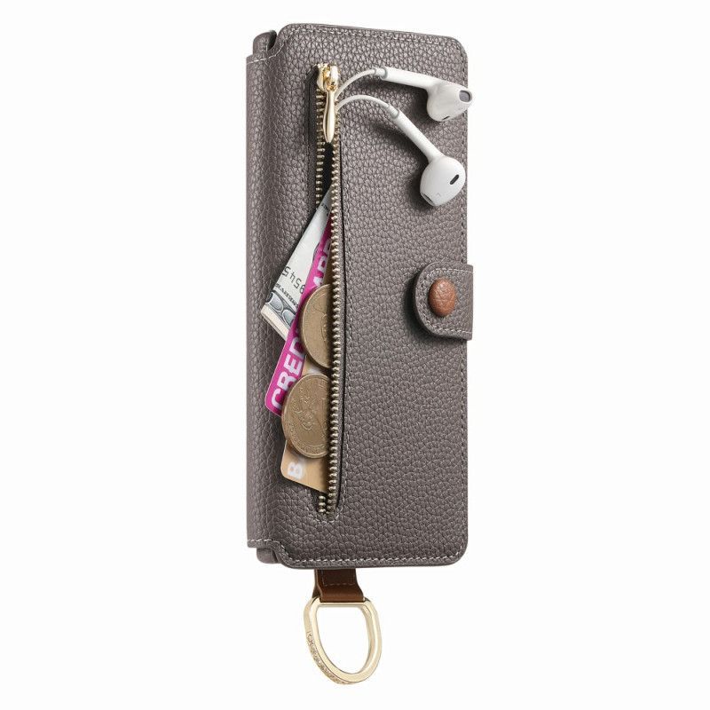 Housse Samsung Galaxy S25 Ultra 5G Portefeuille Protection RFID avec Pochette et Anneau