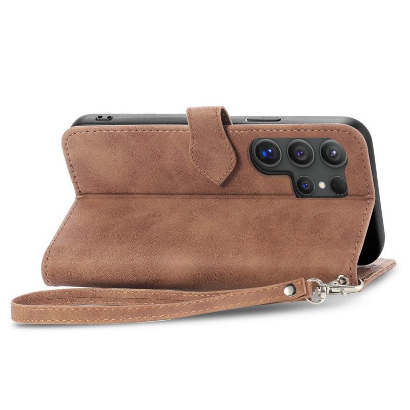 Housse Samsung Galaxy S25 Ultra 5G Portefeuille Zippé Design Dentelle