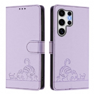Housse Samsung Galaxy S25 Ultra 5G Scène de Chat à Lnaière