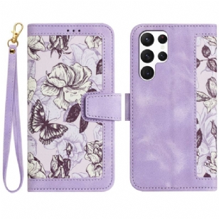 Housse Samsung Galaxy S25 Ultra Portefeuille Floral