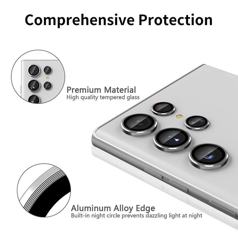 Lentilles de Protection pour Objectifs Samsung Galaxy S25 Ultra 5G Anneaux Alliage d'Alluminium