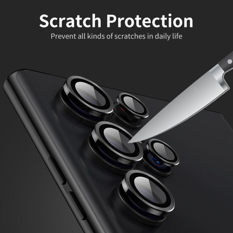 Lentilles de Protection pour Objectifs Samsung Galaxy S25 Ultra 5G Anneaux Alliage d'Alluminium