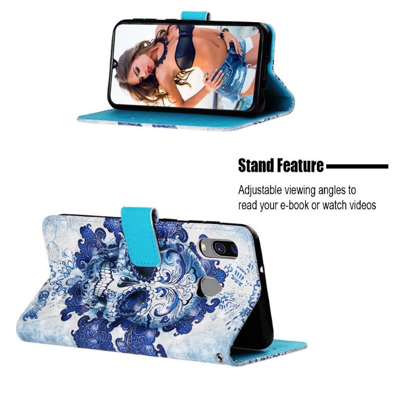 Samsung Galaxy A40 - Housse motif calavera
