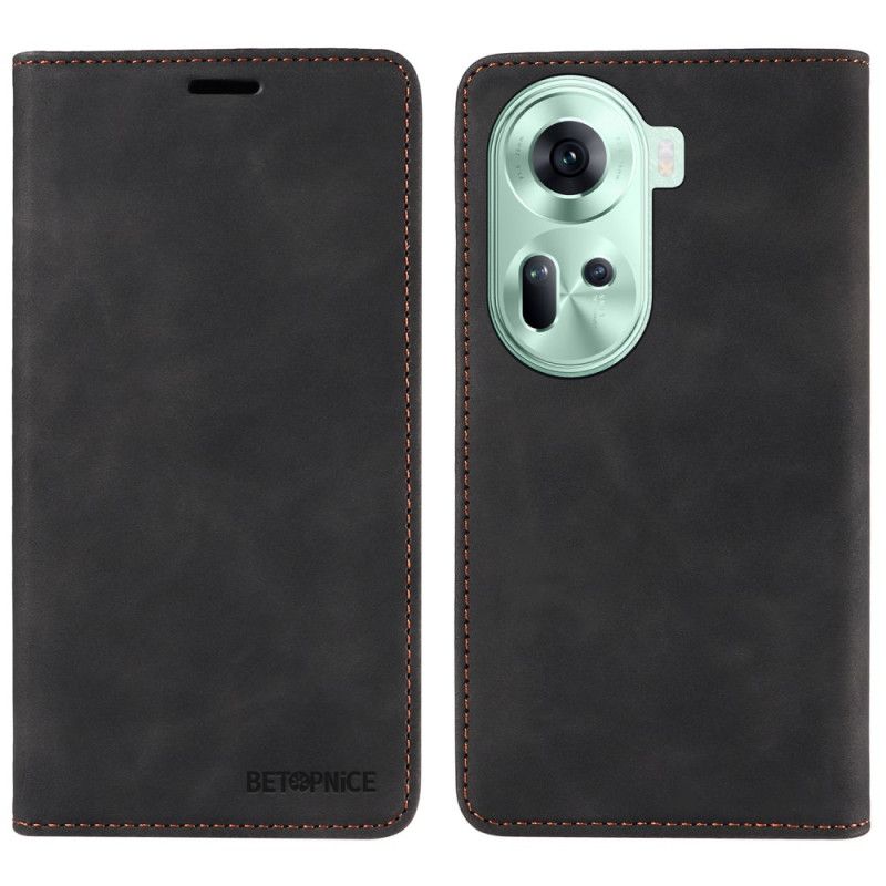 Flip Cover Oppo Reno 11 5G Blocage RFID Effet Daim BETOPNICE