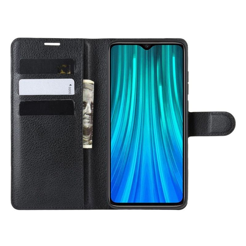 Xiaomi Redmi Note 8 Pro - Housse portefeuille style cuir - Noir