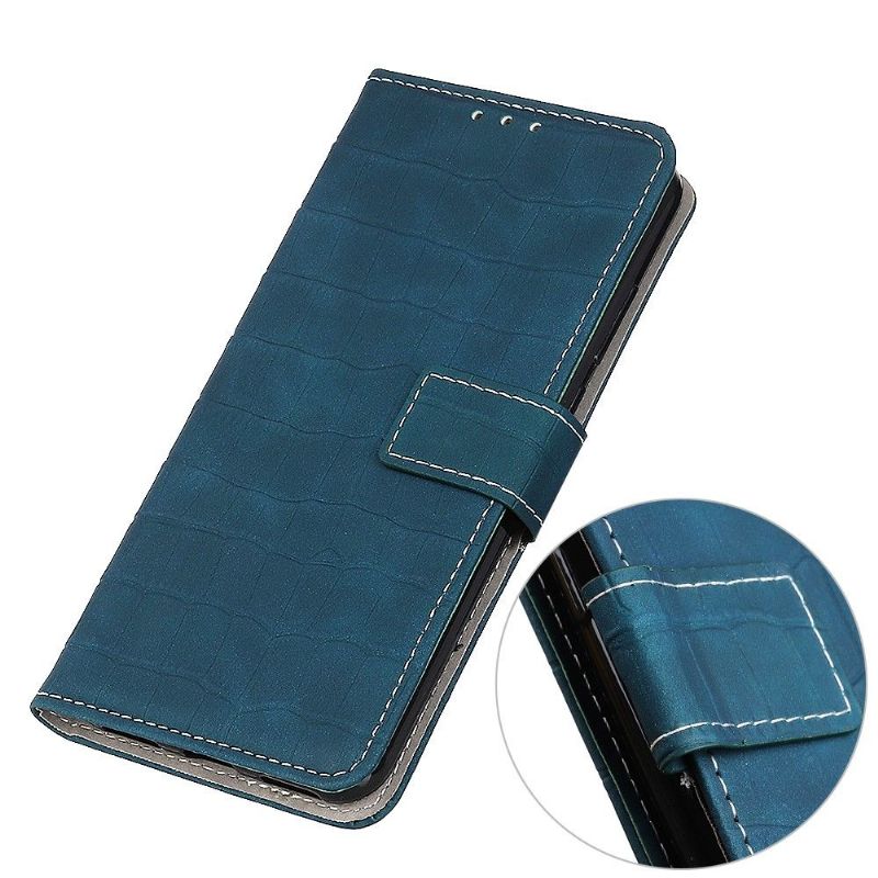 Housse Xiaomi Redmi Note 9T Simili Cuir Aspect Croco