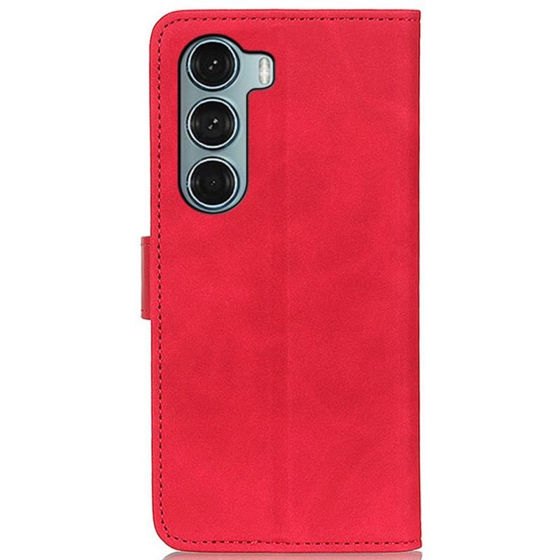 Housse Moto G200 5G Effet Cuir Vintage KHAZNEH