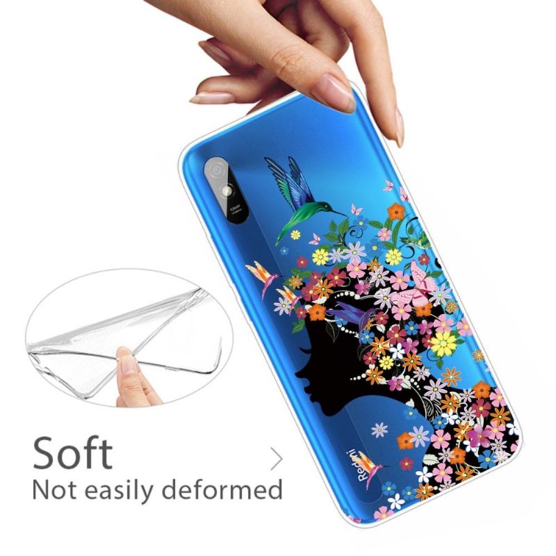 Coque Xiaomi Redmi 9A colibri fleur