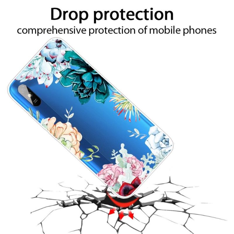 Coque Xiaomi Redmi 9A variété de fleurs
