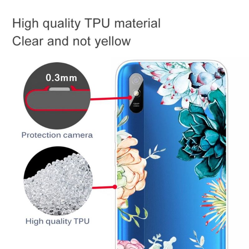 Coque Xiaomi Redmi 9A variété de fleurs