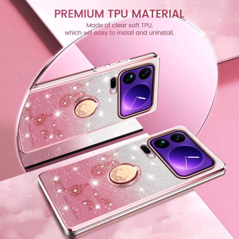Coque Xiaomi 17 Pro Anneau-Support Strass