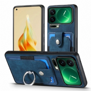 Coque Xiaomi 17 Pro Effet Cuir Support et Porte-Cartes