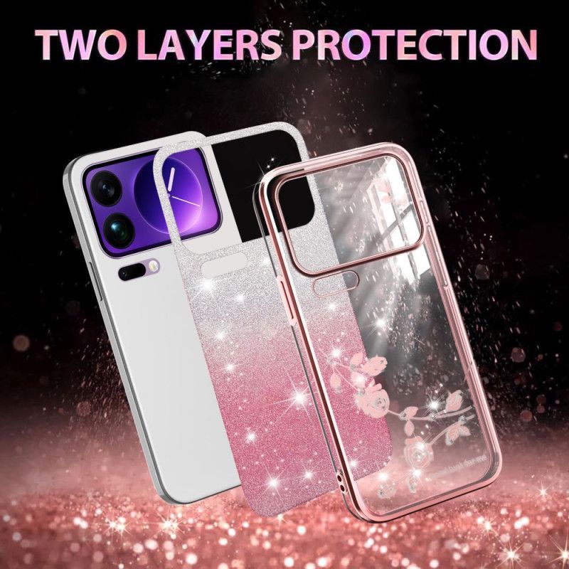 Coque Xiaomi 17 Pro Fleurs et Strass