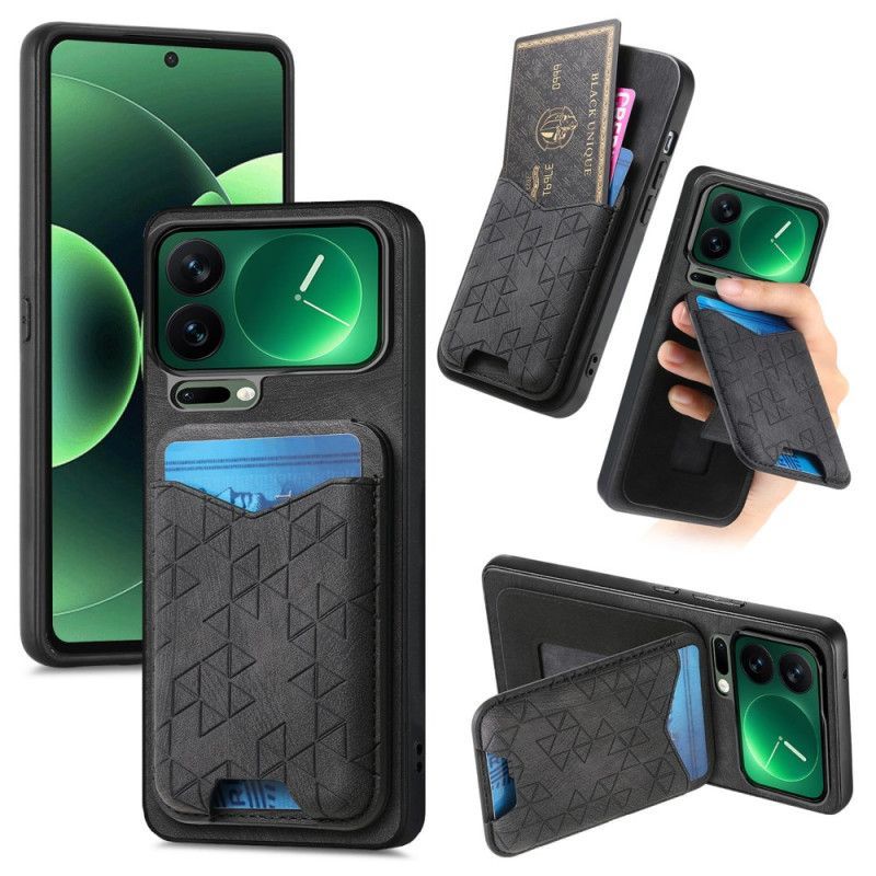 Coque Xiaomi 17 Pro Porte-Cartes et Support Motif Gravé
