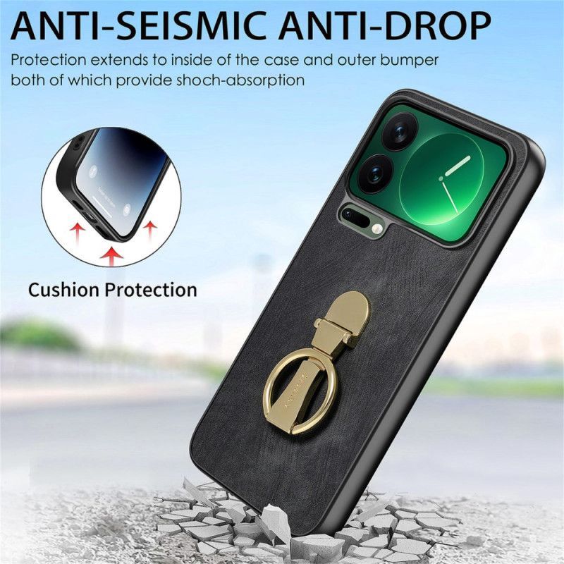 Coque Xiaomi 17 Pro Support Pliable et Texture Rétro CASENEO