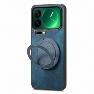 Coque Xiaomi 17 Pro Support Rotatif et Texture Cuir Rétro