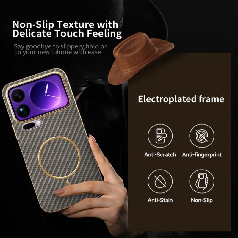 Coque Xiaomi 17 Pro Texture Fibre Carbone