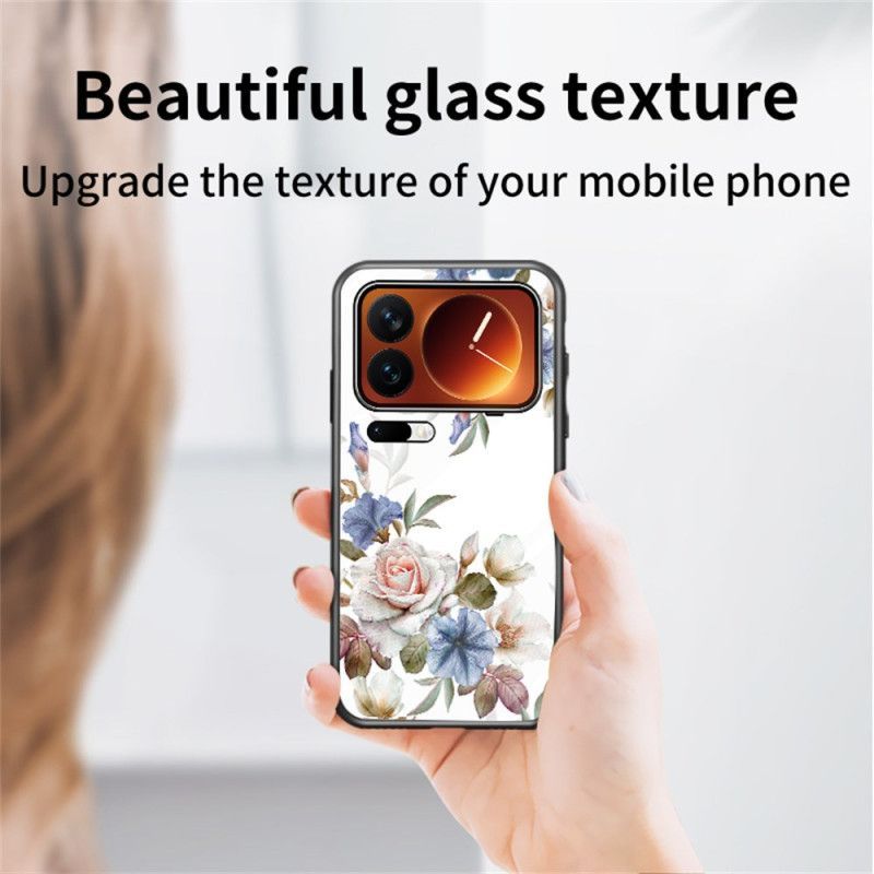 Coque Xiaomi 17 Pro Verre Trempé Motif Floral