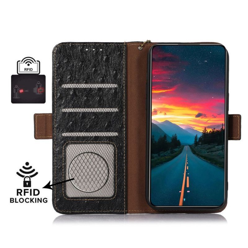 Housse Xiaomi 17 Pro Blocage RFID Cuir Véritable