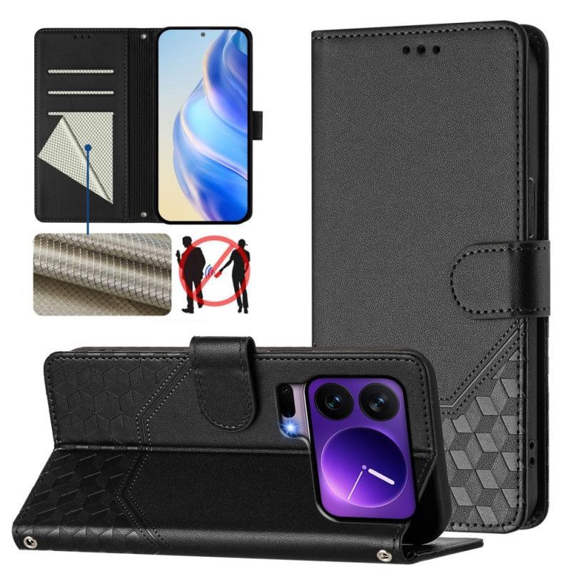 Housse Xiaomi 17 Pro Blocage RFID et Motif Alvéolé