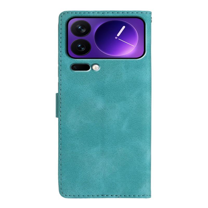 Housse Xiaomi 17 Pro Effet Daim Motif Floral