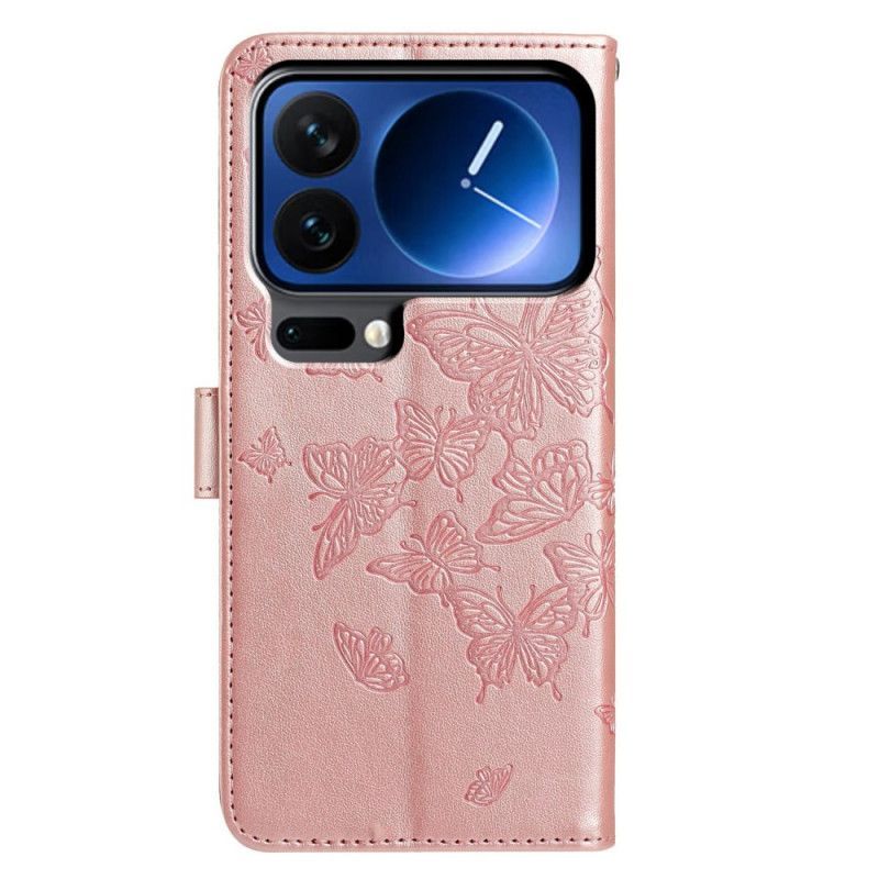 Housse Xiaomi 17 Pro Papillons Gravés