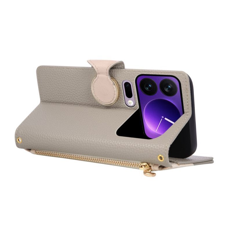 Housse Xiaomi 17 Pro Portefeuille à Fermeture Éclair