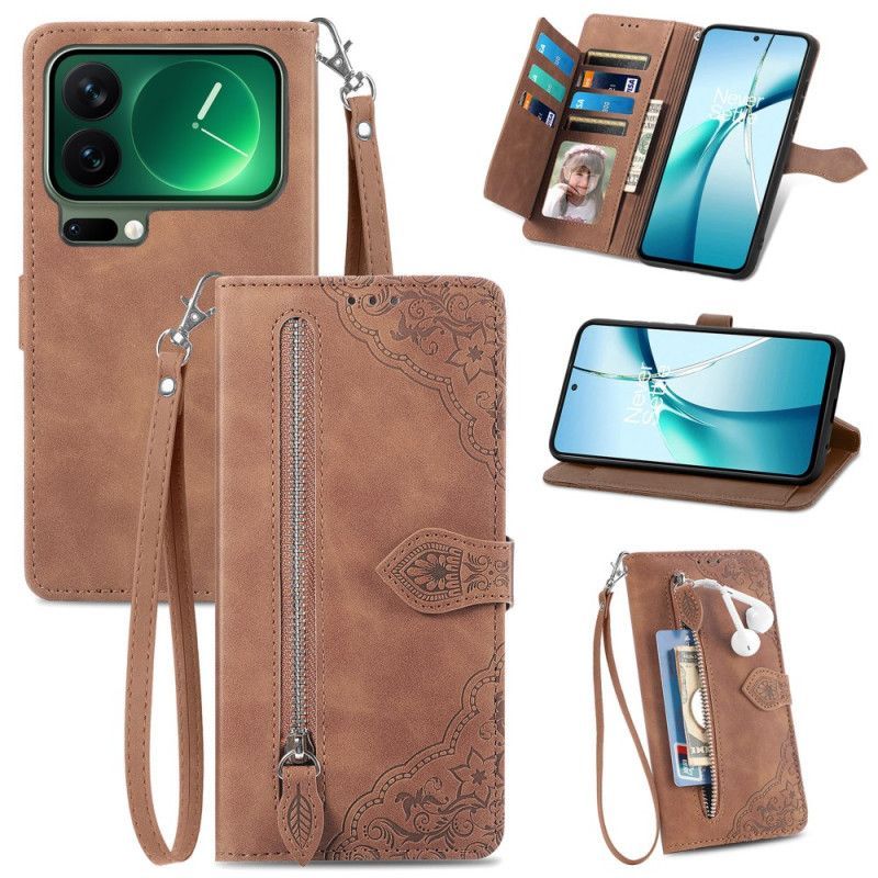 Housse Xiaomi 17 Pro Portefeuille Motif Dentelle