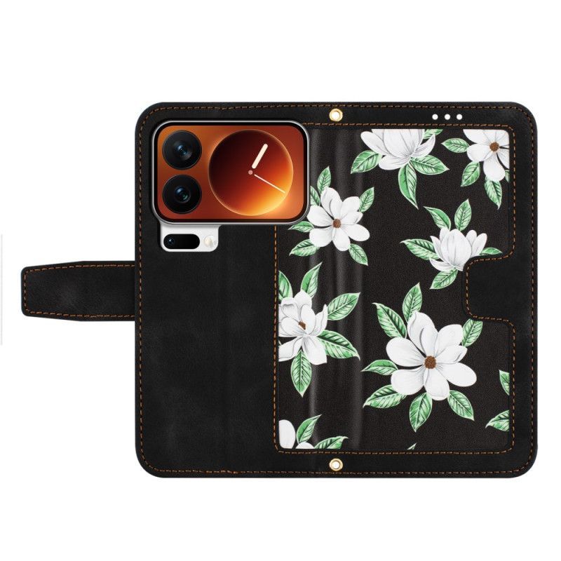 Housse Xiaomi 17 Pro Portefeuille Motif Floral