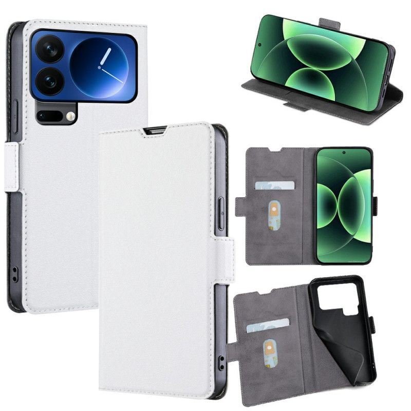 Housse Xiaomi 17 Pro Simili Cuir Double Fermoir