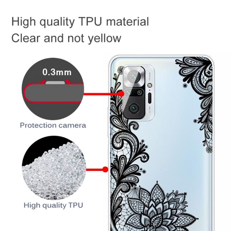 Coque Xiaomi Redmi Note 10 Pro fleur dentelle