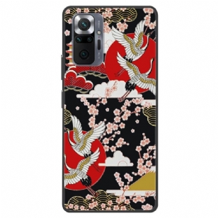 Coque Xiaomi Redmi Note 10 Pro Grues Fleurs