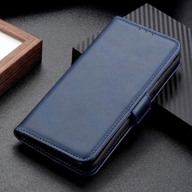 Étui portefeuille Xiaomi Redmi Note 10 Pro revêtement effet cuir mat